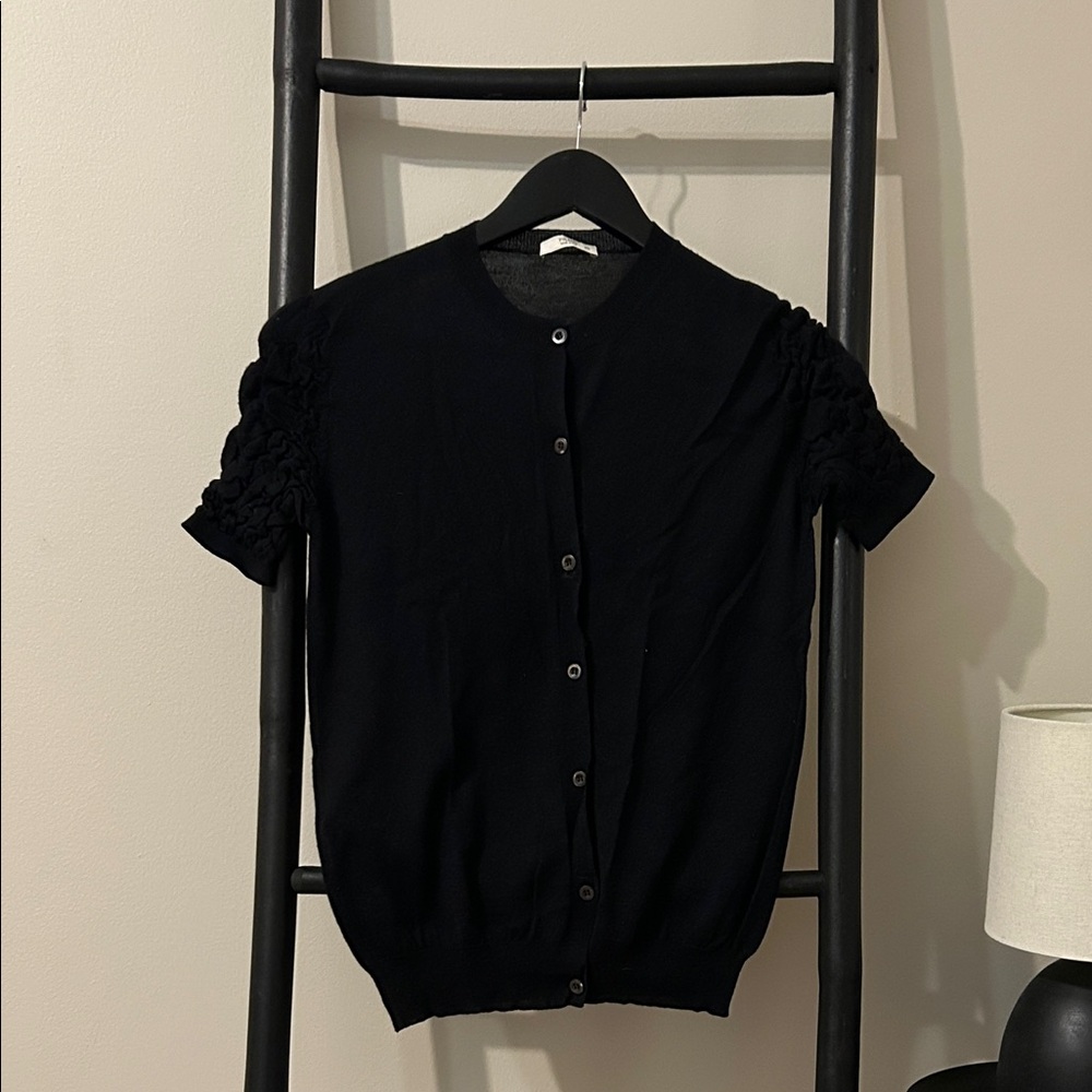 PRADA Black Short Sleeve Cardigan